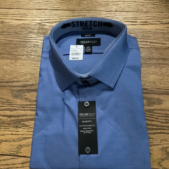 Kenneth Cole | Shirts | Awearness By Kenneth Cole Mens Slim Fit Dress Shirt  Sz 2 3637 Tall | Poshmark